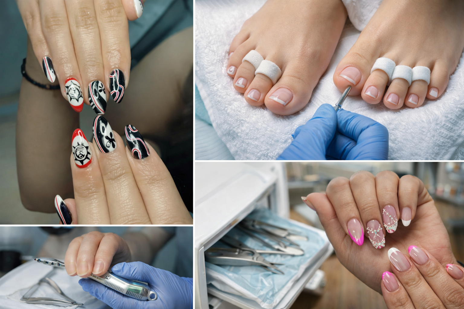 manicure profesional con diseño de uñas realizado en Lienzo uñas y belleza