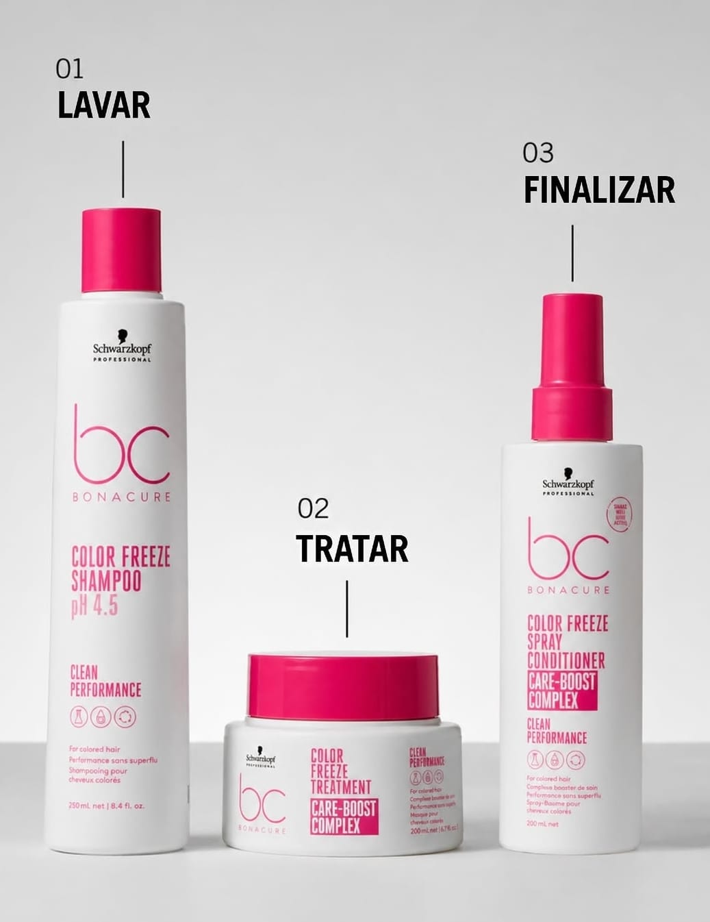 Rutina Bonacure Color Freeze lavar tratar y finalizar