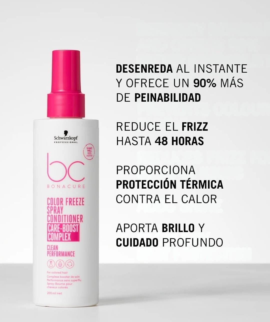 Spray acondicionador Bonacure Color Freeze para brillo y proteccion termica