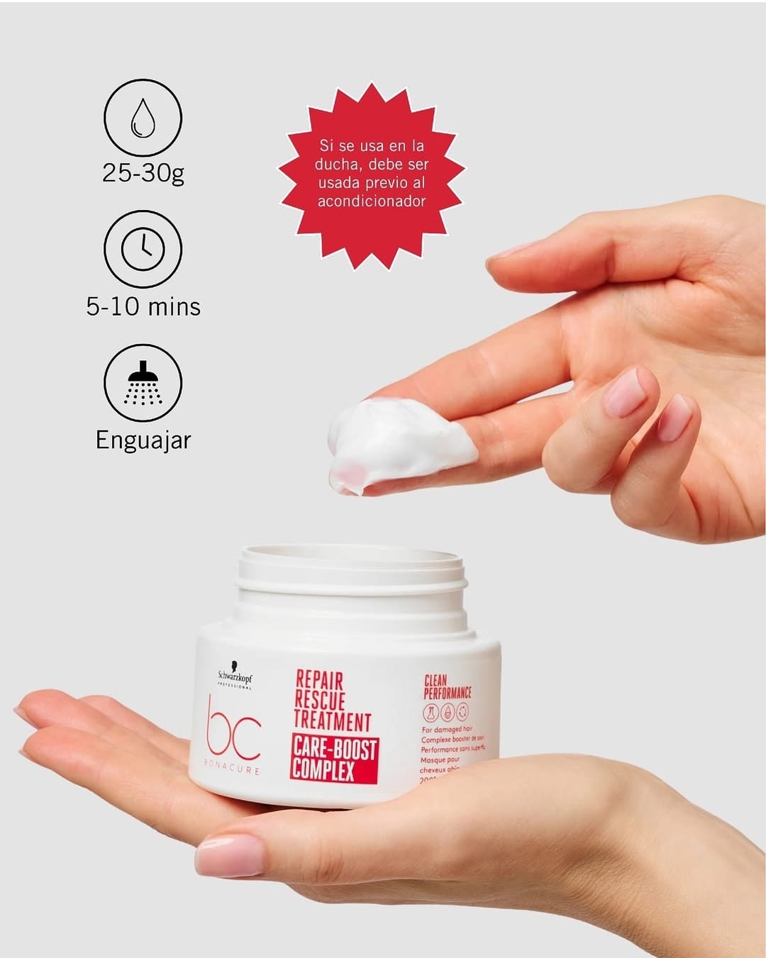 Tratamiento Bonacure Repair Rescue aplicado de medios a puntas